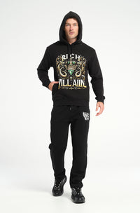 Rich Villain Crown Hoodie: 500 GSM French Terry Cotton