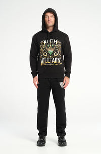 Rich Villain Crown Hoodie: 500 GSM French Terry Cotton