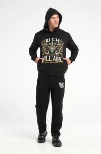Rich Villain Crown Hoodie: 500 GSM French Terry Cotton