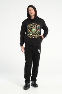 Serpent Gemstone Crown Hoodie: 500 GSM French Terry Cotton