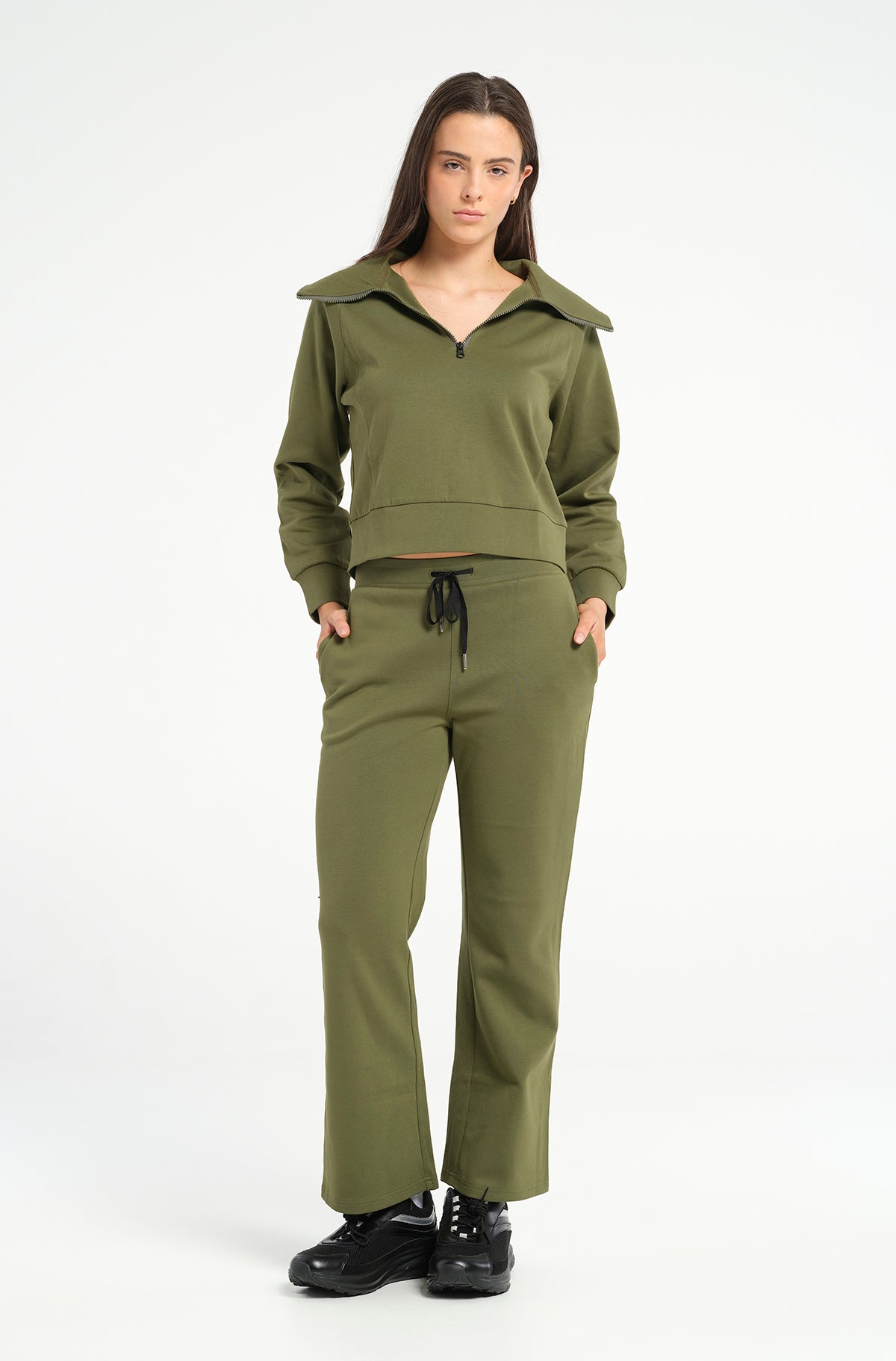 Olive LUXE Mode - Sweatshirt + Pant