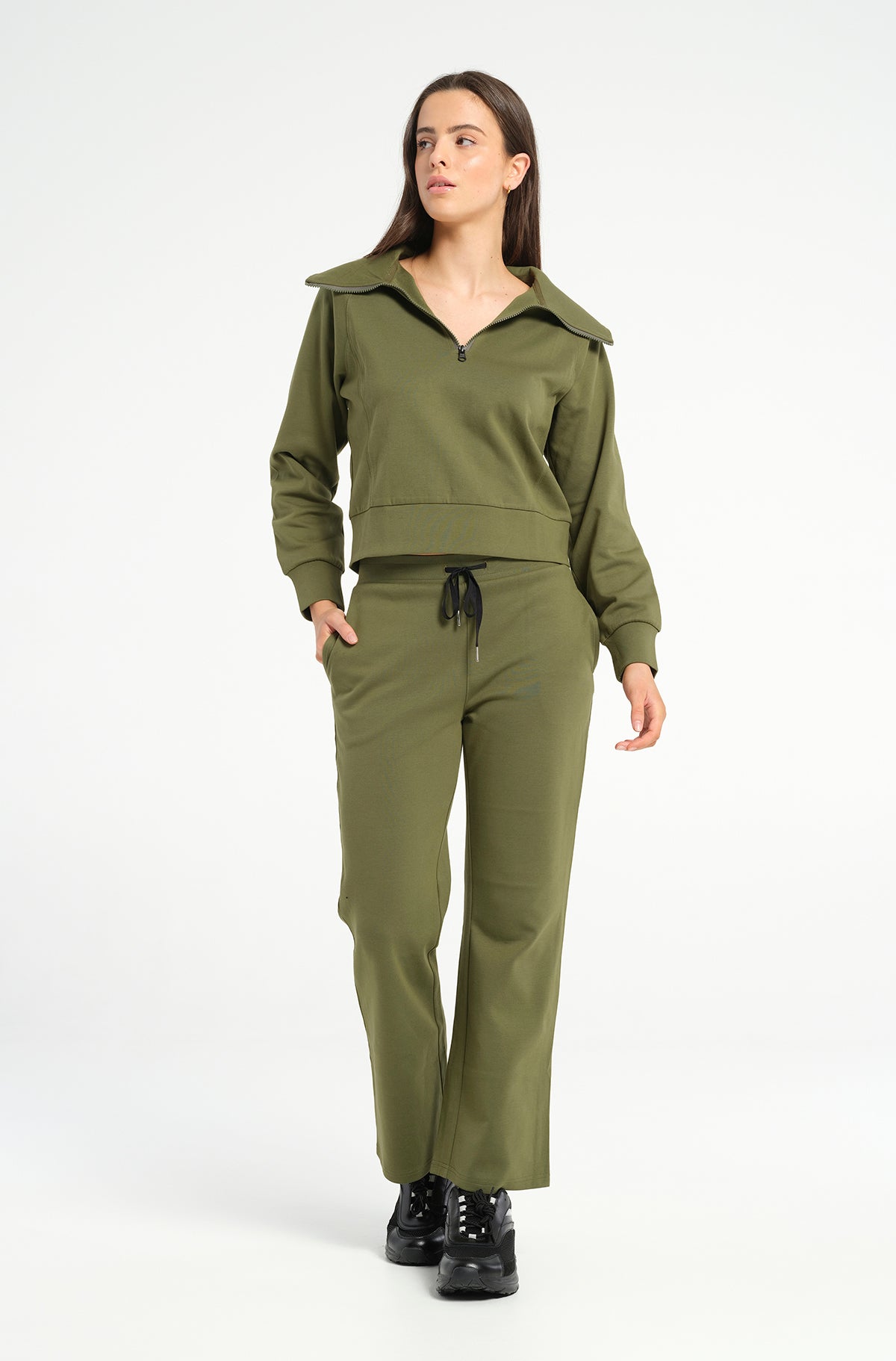 Olive LUXE Mode - Sweatshirt + Pant