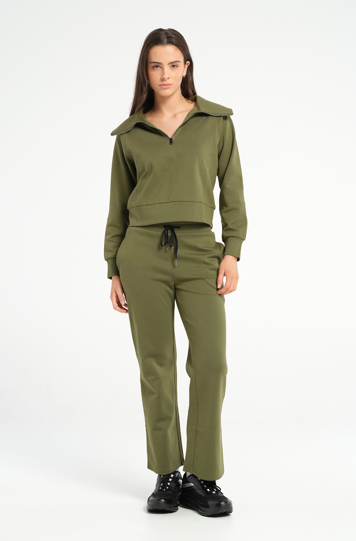 Olive LUXE Mode - Sweatshirt + Pant