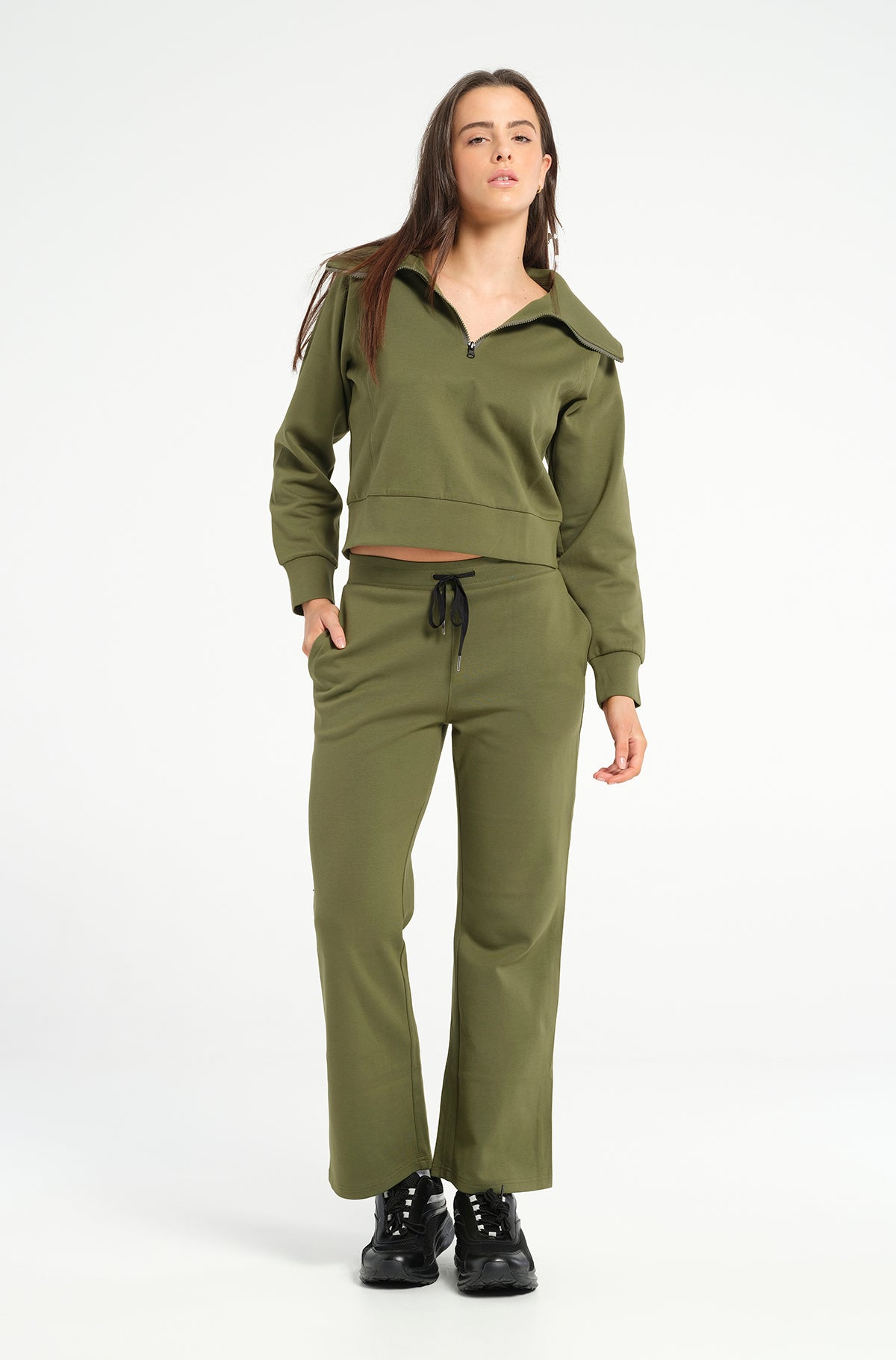 Olive LUXE Mode - Sweatshirt + Pant