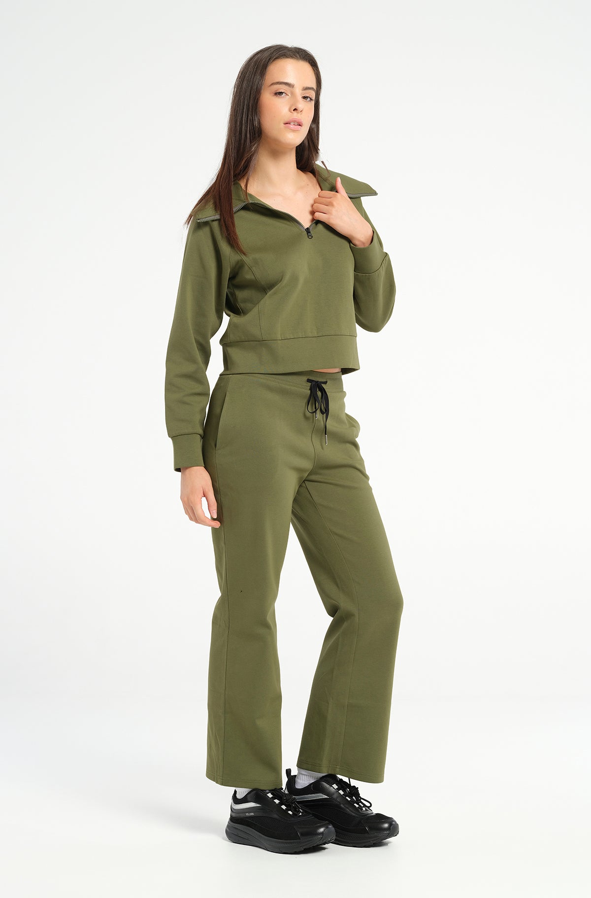 Olive LUXE Mode - Sweatshirt + Pant