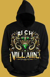 Rich Villain Crown Hoodie: Luxe 100% Cotton Streetwear 
